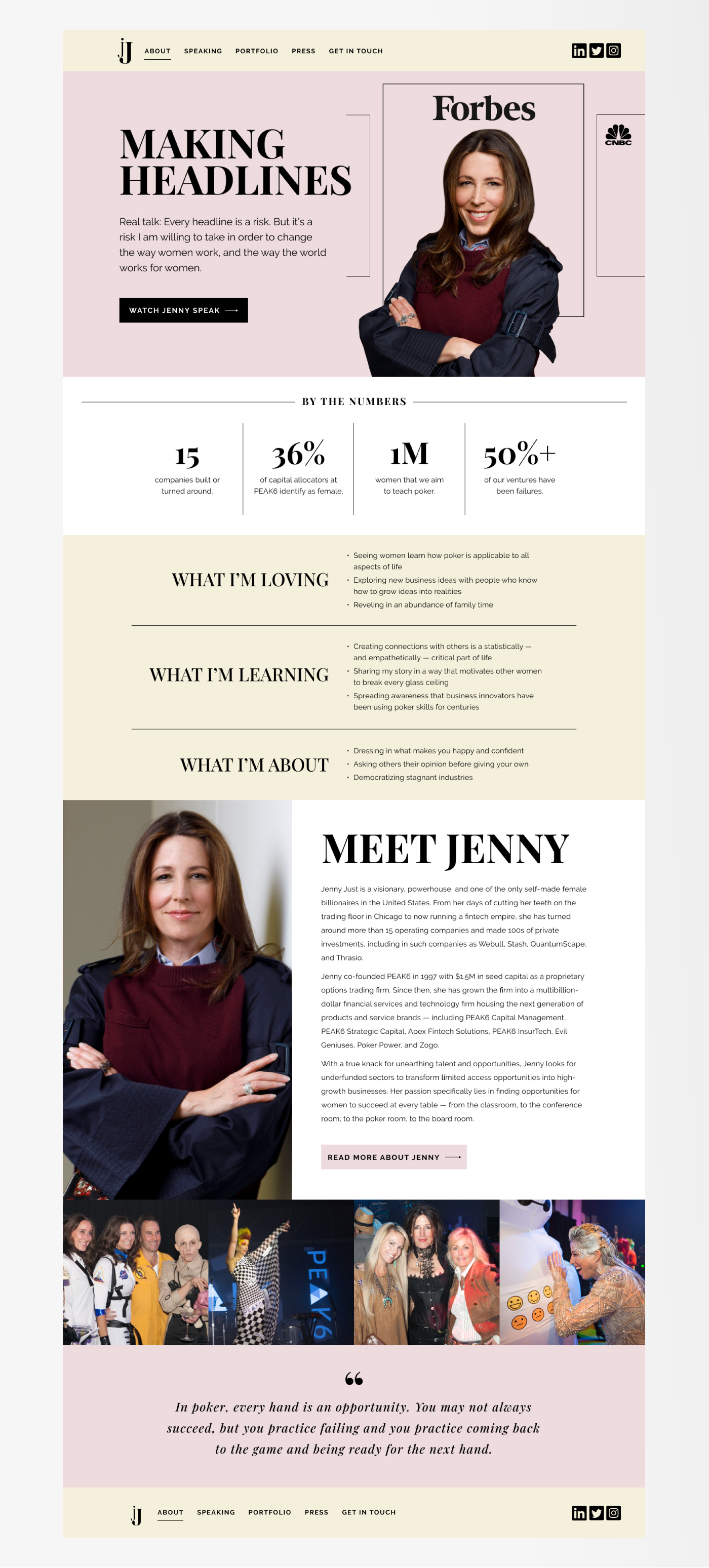 Jenny Just Website